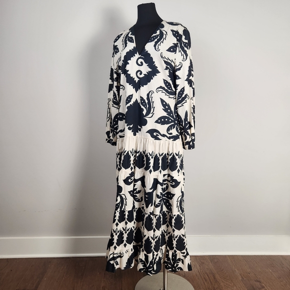 Zara Dresses & Skirts - ZARA b&w print tiered maxi dress